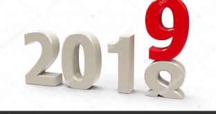 2018-2019 change represents the new year 2019, three-dimensional rendering, 3D illustration